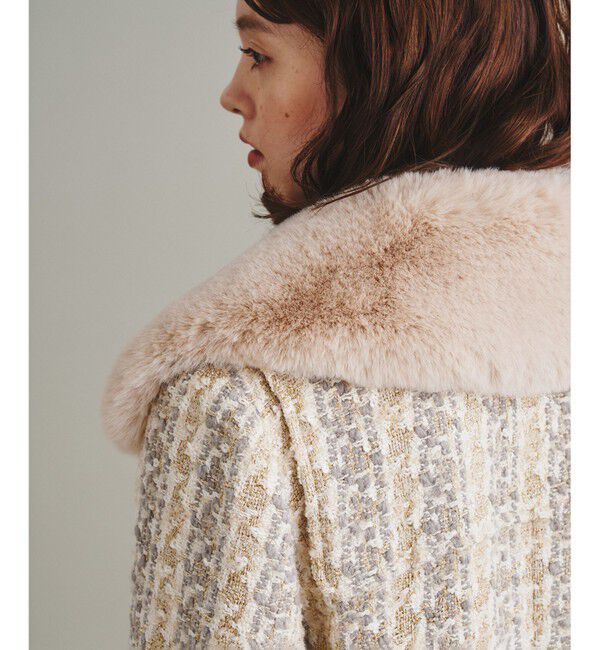  「ラメツイードコート」|ダッフルコート|