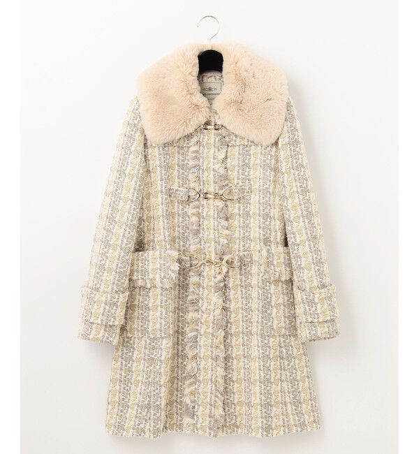  「ラメツイードコート」|ダッフルコート|