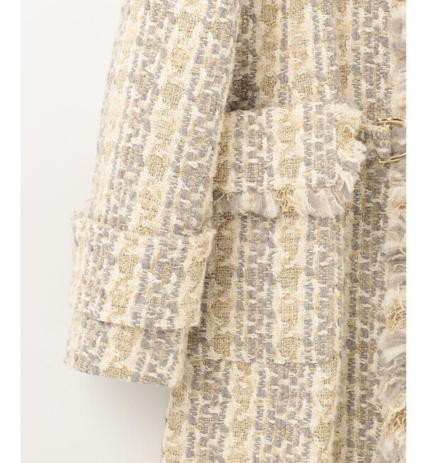  「ラメツイードコート」|ダッフルコート|