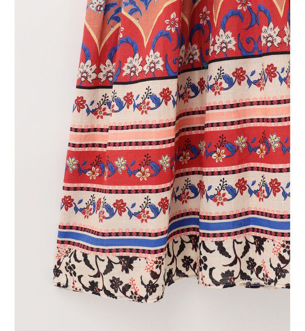  「エスニックプリントロングワンピース」|ワンピース|