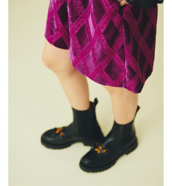 GRACE CONTINENTAL「ベロアレースショートパンツ」|その他|パープル