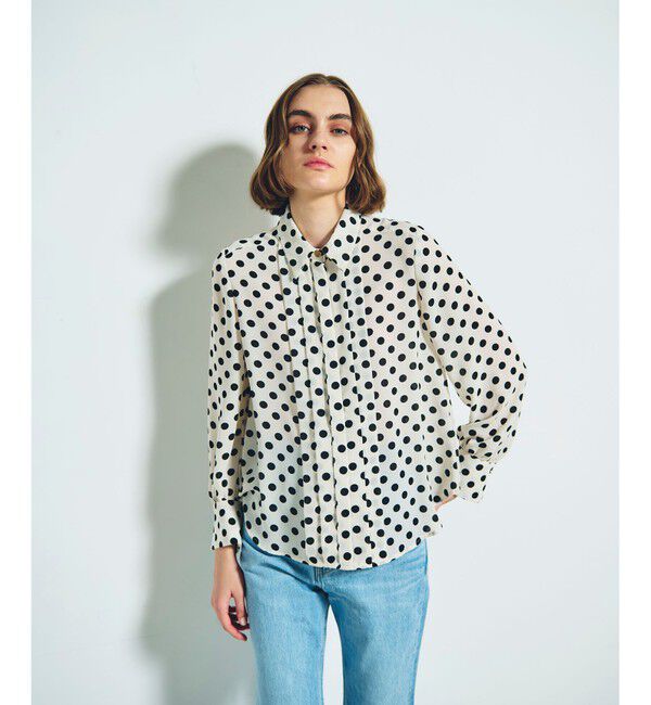 Grace Class「ドットプリントボウタイブラウス」|シャツ・ブラウス|