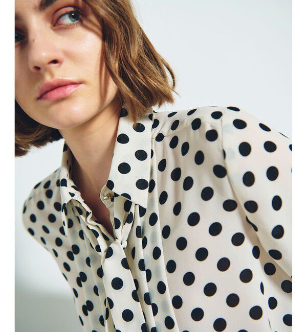 Grace Class「ドットプリントボウタイブラウス」|シャツ・ブラウス|