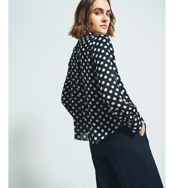 Grace Class「ドットプリントボウタイブラウス」|シャツ・ブラウス|