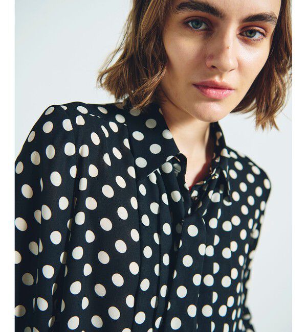 Grace Class「ドットプリントボウタイブラウス」|シャツ・ブラウス|