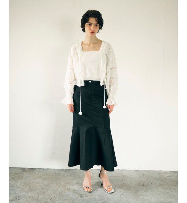 GRACE CONTINENTAL「ミディマーメイドスカート」|スカート|ブラック