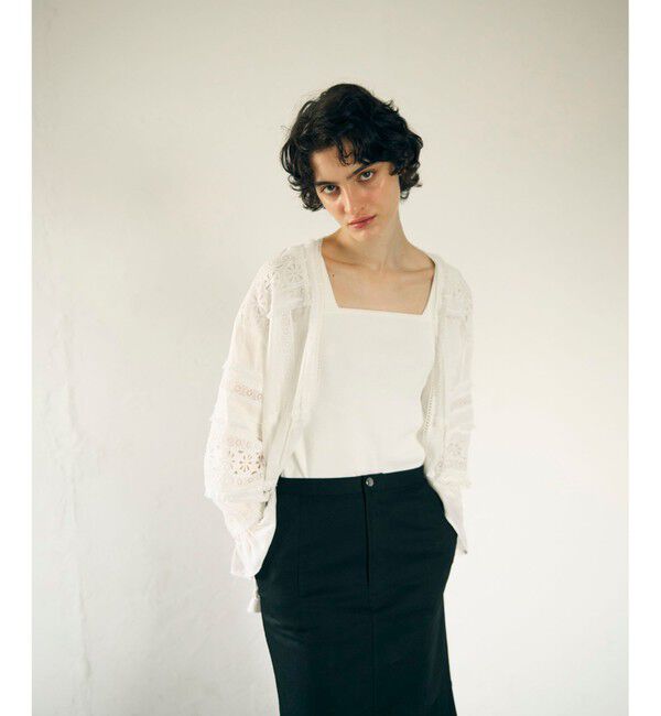 GRACE CONTINENTAL「レースパッチブラウス」|シャツ・ブラウス|