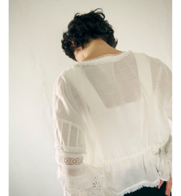 GRACE CONTINENTAL「レースパッチブラウス」|シャツ・ブラウス|