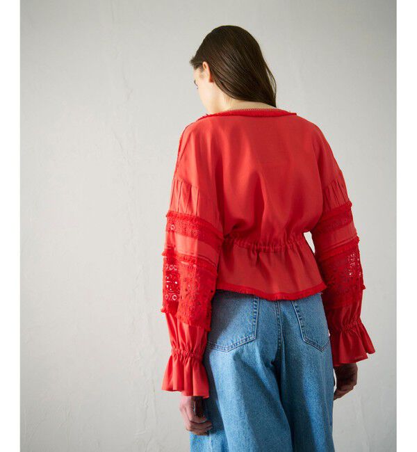 GRACE CONTINENTAL「レースパッチブラウス」|シャツ・ブラウス|