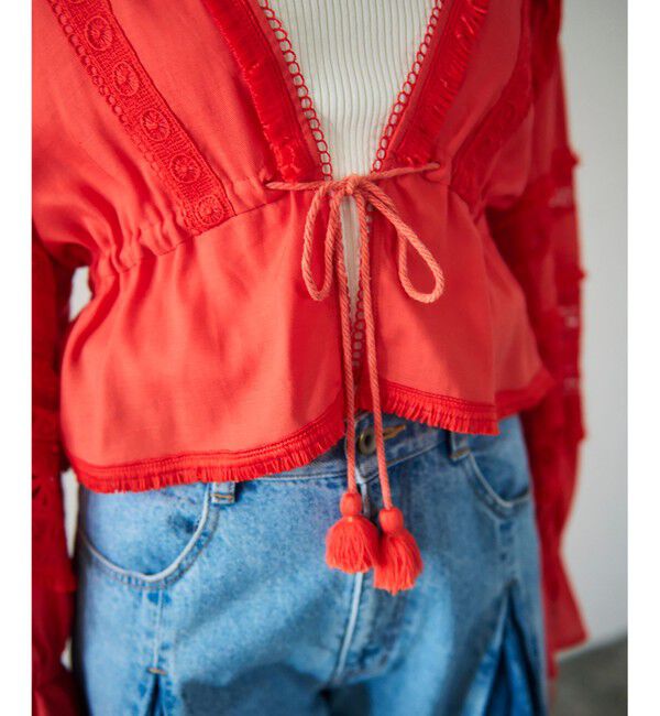 GRACE CONTINENTAL「レースパッチブラウス」|シャツ・ブラウス|