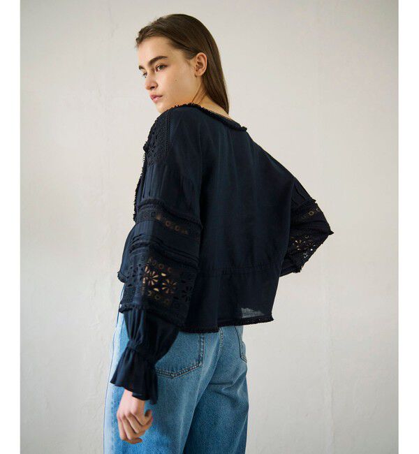 GRACE CONTINENTAL「レースパッチブラウス」|シャツ・ブラウス|