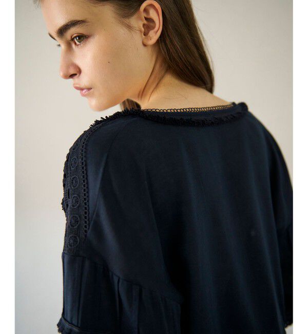 GRACE CONTINENTAL「レースパッチブラウス」|シャツ・ブラウス|