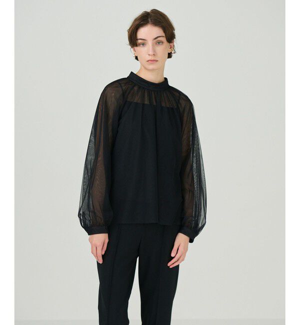 GRACE CONTINENTAL「チュールハイネックトップ」|シャツ・ブラウス|