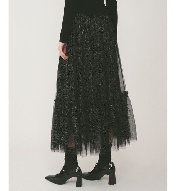 Diagram「ラメチュールギャザースカート」|スカート|ブラック