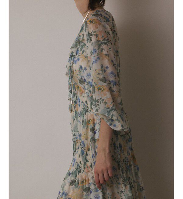  「フラワープリントカフタンドレス」|ワンピース|