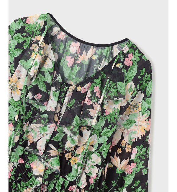  「フラワープリントカフタンドレス」|ワンピース|