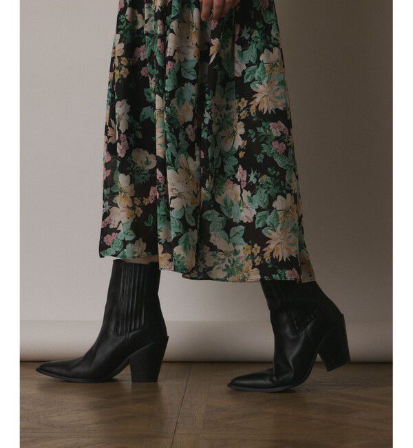  「フラワープリントカフタンドレス」|ワンピース|