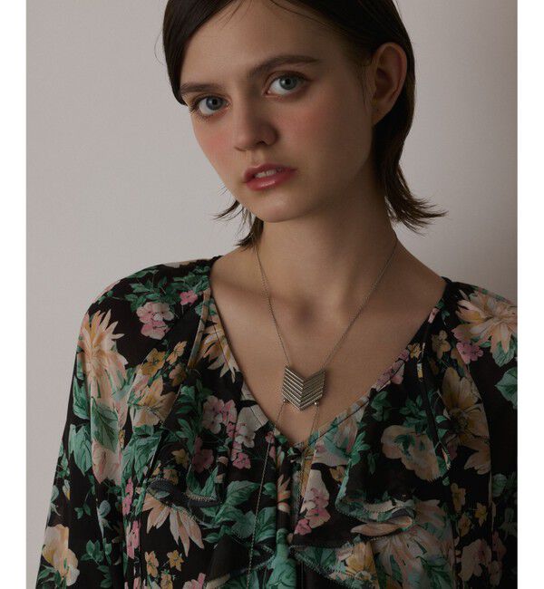  「フラワープリントカフタンドレス」|ワンピース|