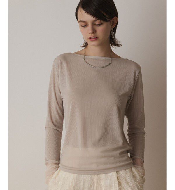  「シアーアセテートカットトップ」|Tシャツ・カットソー|