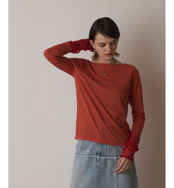  「シアーアセテートカットトップ」|Tシャツ・カットソー|