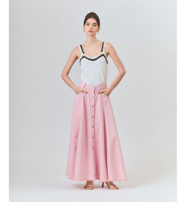 Grace Class「サーキュラーデニムスカート」|スカート|ピンク