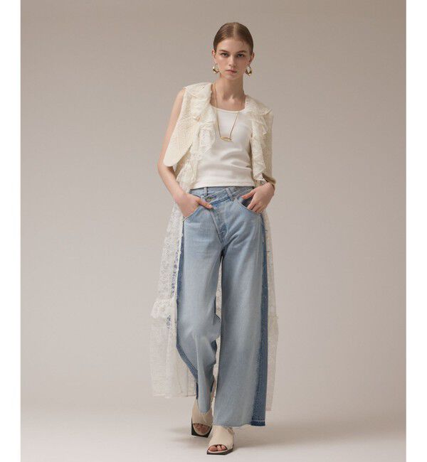 GRACE CONTINENTAL「フリルカラーレースワンピース」|ワンピース|キナリ