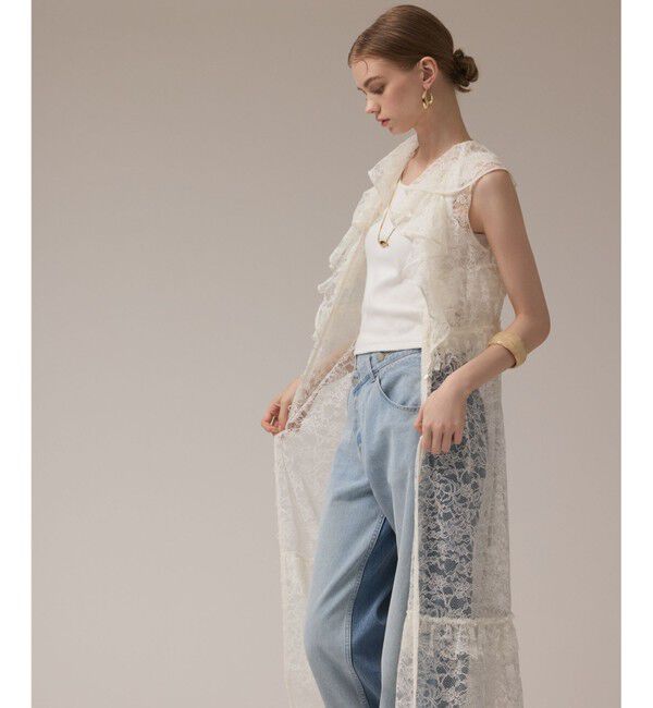 GRACE CONTINENTAL「フリルカラーレースワンピース」|ワンピース|