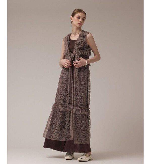 GRACE CONTINENTAL「フリルカラーレースワンピース」|ワンピース|