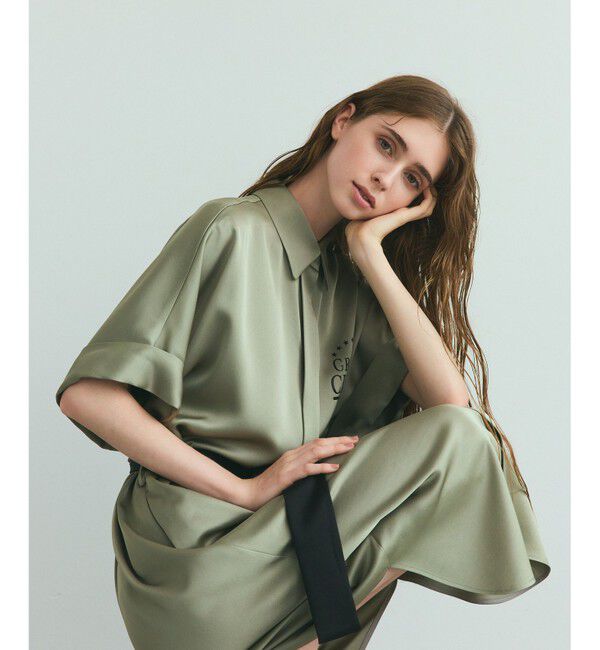 Grace Class「ダブルサテンシャツドレス」|ワンピース|