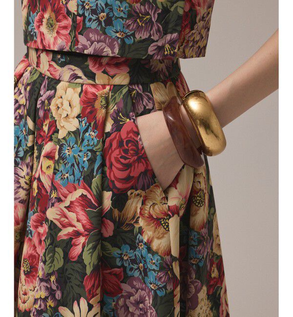 GRACE CONTINENTAL「アンティークフラワータックスカート」|スカート|