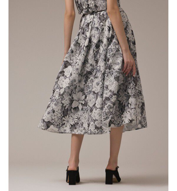 GRACE CONTINENTAL「アンティークフラワータックスカート」|スカート|