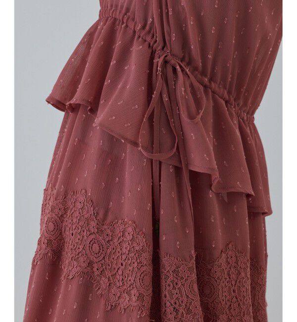 GRACE CONTINENTAL「レースコンビカットジャガードワンピース」|ワンピース|