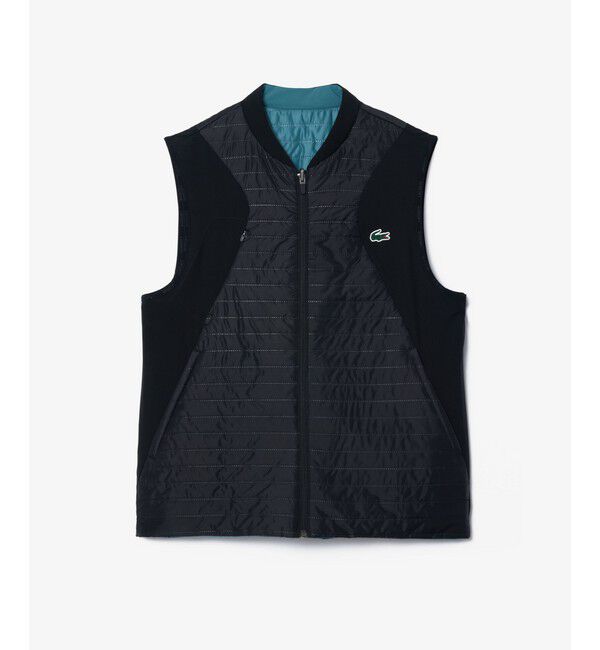 LACOSTE「リバーシブルパッデッドベスト」|ベスト・ジレ|ブラック