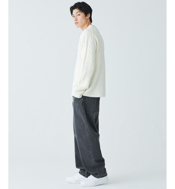 LACOSTE「アシンメトリーVネックカーディガン」|カーディガン|