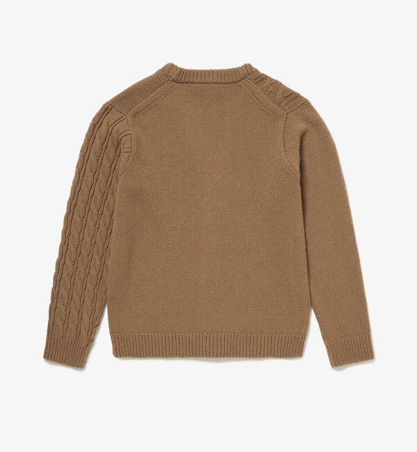 LACOSTE「アシンメトリーVネックカーディガン」|カーディガン|