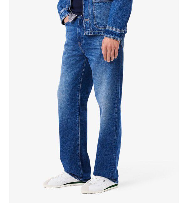 LACOSTE「オーガニックコットン ベーシック ルーズフィット ストレートデニムパンツ」|デニム|