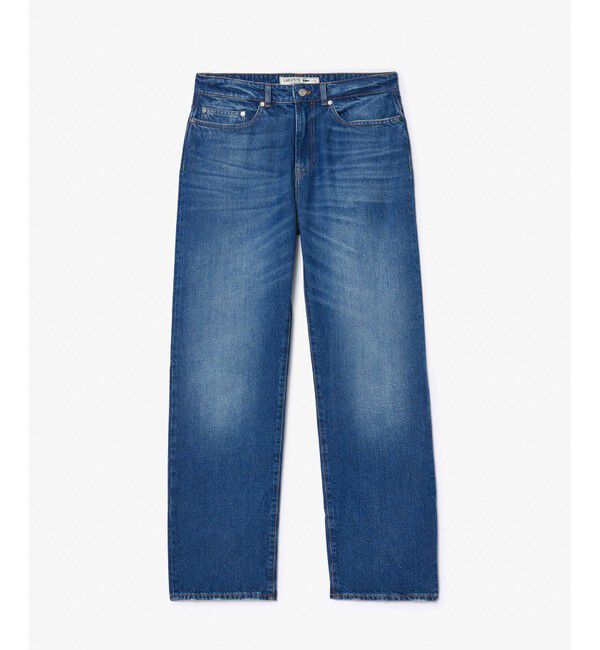 LACOSTE「オーガニックコットン ベーシック ルーズフィット ストレートデニムパンツ」|デニム|
