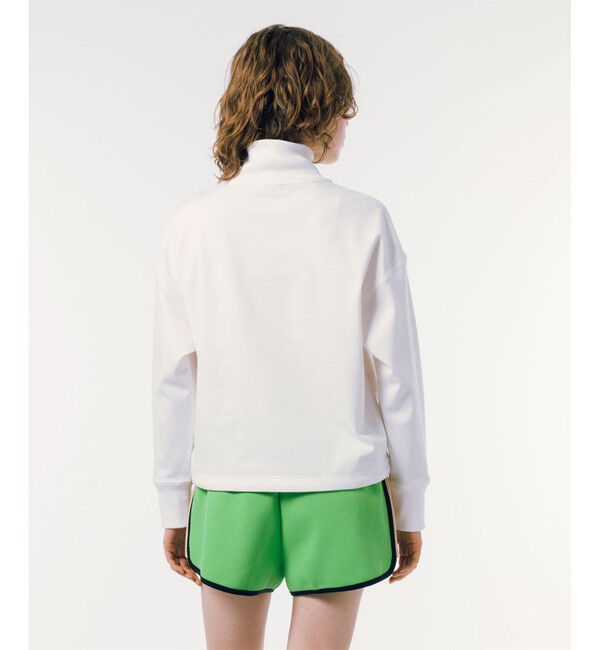 LACOSTE「接触冷感 吸水速乾 COOL MAX クールマックス クロップド ハーフジップスウェット トレーナー」|スウェット・ジャージ|