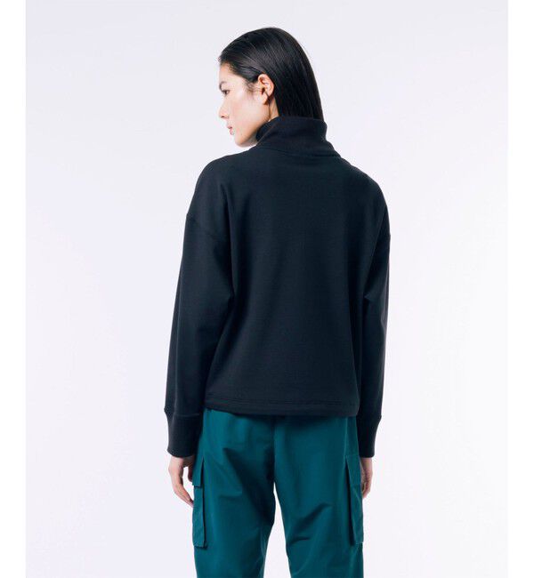 LACOSTE「接触冷感 吸水速乾 COOL MAX クールマックス クロップド ハーフジップスウェット トレーナー」|スウェット・ジャージ|