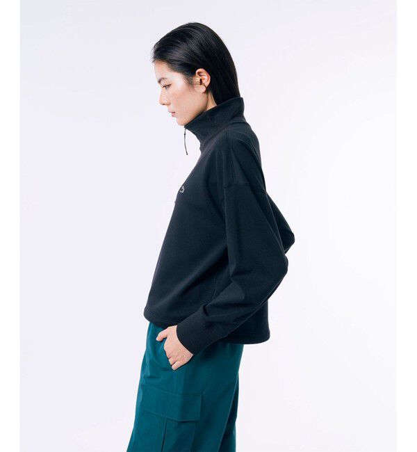 LACOSTE「接触冷感 吸水速乾 COOL MAX クールマックス クロップド ハーフジップスウェット トレーナー」|スウェット・ジャージ|