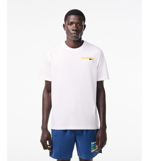 LACOSTE「リピートネームバックプリントTシャツ」|Tシャツ・カットソー|
