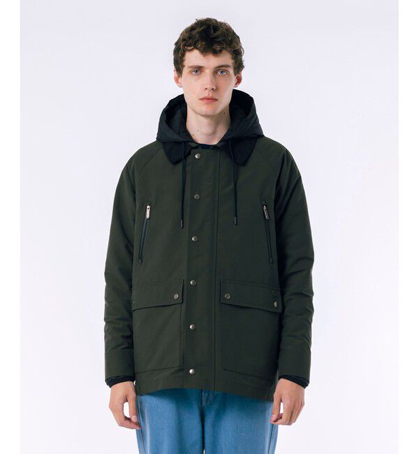 LACOSTE「3WAY 中綿ダウン ハンティングコート」|ダウン|ダークグリーン