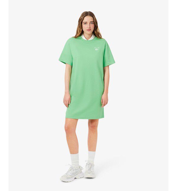 LACOSTE「オーバーサイズTシャツドレス / ワンピース」|ワンピース|グリーン