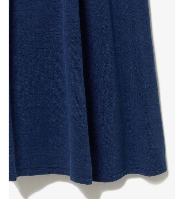 LACOSTE「インディゴ 鹿の子ポロドレス マキシ丈ワンピース フレア Iライン」|ワンピース|