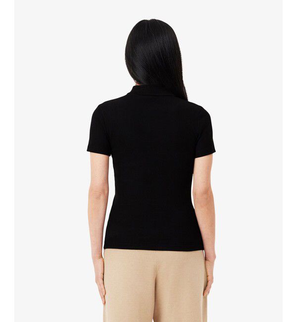 LACOSTE「タイトフィットリブニットポロシャツ」|ポロシャツ|