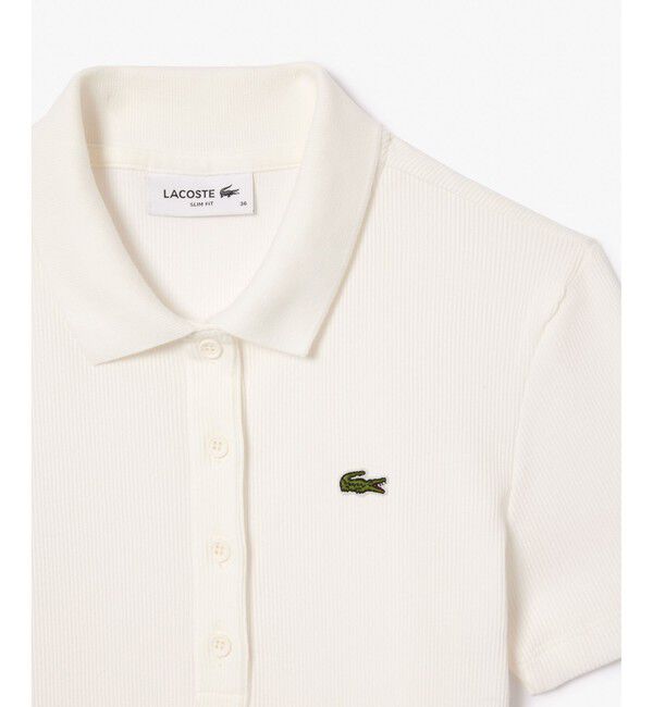 LACOSTE「タイトフィットリブニットポロシャツ」|ポロシャツ|