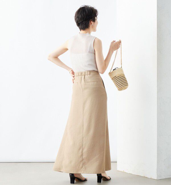 NOLLEY'S「《手洗い可能》《アンサンブル対応》シアーリブノースリーブプルオーバーニット」|ニット・セーター|