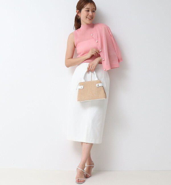 NOLLEY'S「《手洗い可能》《アンサンブル対応》シアーリブノースリーブプルオーバーニット」|ニット・セーター|