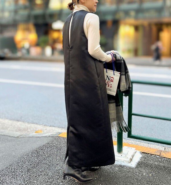 NOLLEY'S「《セットアップ対応》ウォッシャブルサテンジャンパーワンピース」|ワンピース|