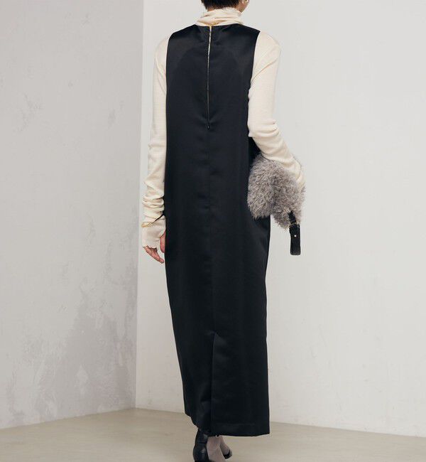 NOLLEY'S「《セットアップ対応》ウォッシャブルサテンジャンパーワンピース」|ワンピース|